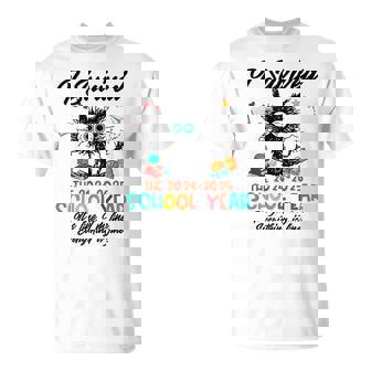 Last Day Of School Teacher I Survived 2024-2025 School Year T-Shirt - Monsterry