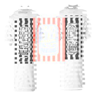 Les Sardines Red Stripes Fisherman Aesthetic Coastal Sardine T-Shirt - Thegiftio