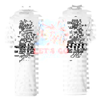 Let's Go Girls 4Th Of July Cowgirls Western Rodeo Disco T-Shirt - Thegiftio