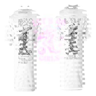 Let's Go Girls Pink Cowgirl Bachelorette Party Girls Trip T-Shirt - Thegiftio