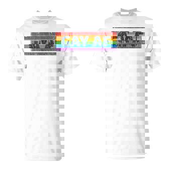 Lgbtq Gay Af Pride Lgbt Ally Rainbow Flag Retrointage Tシャツ - Kawaiitshirt