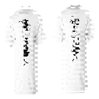 Lindo Amante De Los Gatos Negros Divertido Gatito En El Bolsillo Cara De Gatito Negro Camiseta unisex - Regaloses