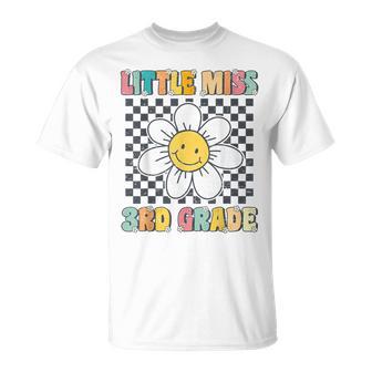 Little Miss 3Rd Grade Retro Groovy 3Rd Grade Back To School T-Shirt - Thegiftio UK