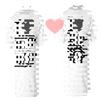 I Love Hip Hop ハート ラップ&ヒップホップファン Tシャツ - Kawaiitshirt