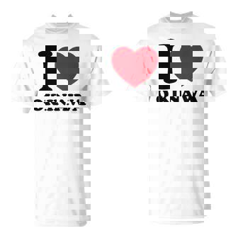 I Love Okinawa アイラブ 沖縄 メンズ 琉球 お土産 旅行 Tシャツ - Kawaiitshirt