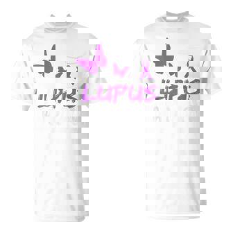 Lupus Warrior パープルバタフライ&リボン ポケット付き Tシャツ - Kawaiitshirt