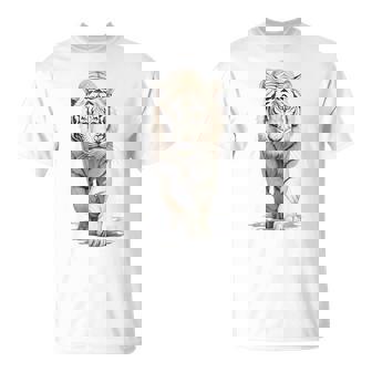 Majestuoso Tigre Albino Diseño De Tigrealvaje Tigre Blanco Camiseta unisex - Regaloses