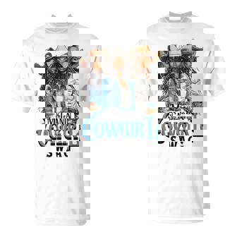 Melanin Cowgirl Swag African American History Western Rodeo T-Shirt - Monsterry
