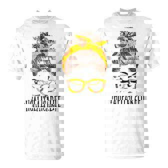 Messy Hair Bun Hca Healthcare Sunflowers T-Shirt - Monsterry
