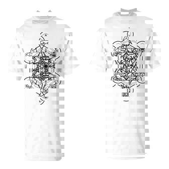 Metatron's Cube Geometríaagradaólidos Platónicos Líneas Negras Camiseta unisex - Regaloses