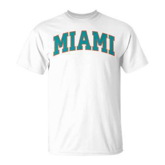 Miami Throwback Print Classic T-Shirt - Thegiftio UK