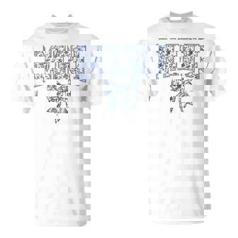 Mini Coquette Toile Blue Bow Floral Mother's Day Family T-Shirt - Monsterry