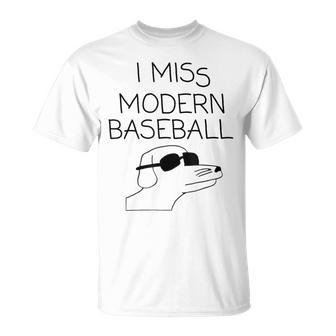 I Miss Modern Baseball Vintage Baseball Meme T-Shirt - Thegiftio UK