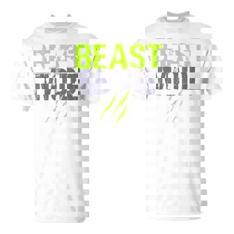 Modo Activado Por Bestia En Divertido Entrenamiento Fitness Gimnasio Motivación Camiseta unisex - Regaloses