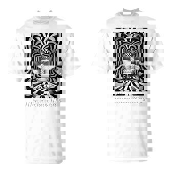 Monochrome Magic 幾何学トリックアート 長袖tシャツ Tシャツ - Kawaiitshirt