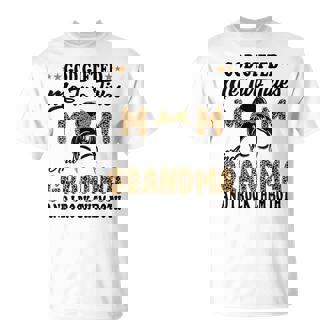 Grandma Goded Me Two Titles Mom And Grandma T-Shirt - Thegiftio UK