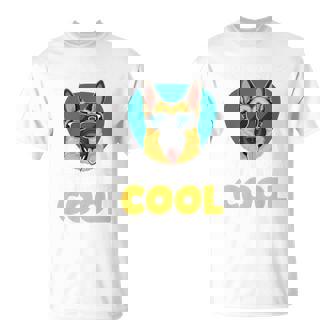 My Dog Thinks I'm Cool サングラス ジャーマンシェパード ドッグオーナー 長袖tシャツ Tシャツ - Kawaiitshirt