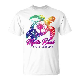 Myrtle Beach Tie Dye Sea Turtle Hibiscus South Carolina 2025 T-Shirt - Thegiftio UK