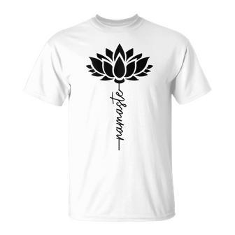 Namaste Flor De Loto Yoga Budismo Zen Buda Espiritual In Mangas Camiseta unisex - Regaloses