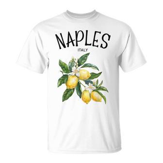 Nápoles Limón Arte Italiano Fruta Amante Italiaintage Napoli Camiseta unisex - Regaloses