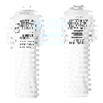 New York City New York Ny ビンテージスポーツデザイン ネイビープリント Tシャツ - Kawaiitshirt