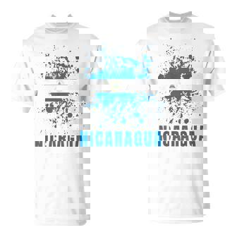 Nicaragua Retrointage Acuarelas Deporte Nicaragüense Bandera Camiseta unisex - Regaloses