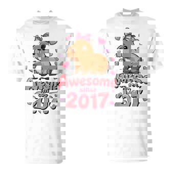 Niños Niños De Capibara De 8 Años Para Niñas Fiesta De 8 Cumpleañ Camiseta unisex - Regaloses