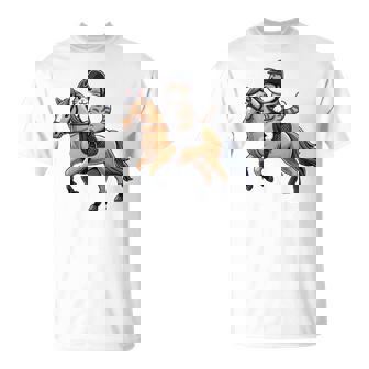 Niños Montar A Caballo Con Un Gato Es Amor Por El Caballo Camiseta unisex - Regaloses