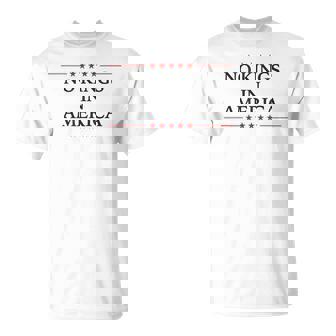 No Kings In America Flag Protest Save Democracy T-Shirt - Monsterry