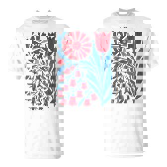 No Words Subtle Foxglove Daisy Tulip T-Shirt - Thegiftio