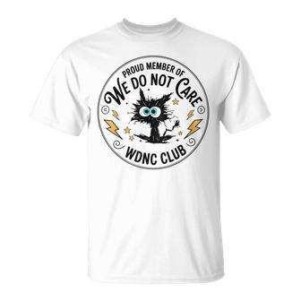 We Do Not Care Club Black Cat T-Shirt - Thegiftio UK