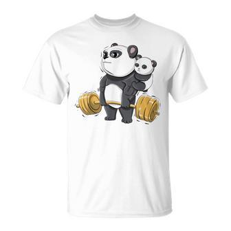 Panda Padre Pesos Fitness Gimnasio Divertido Panda Babypanda Camiseta unisex - Regaloses