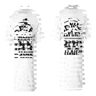 Papa Fête Des Pères Certifié Meilleur Papa Du Monde T-Shirt - Cadeauxyz