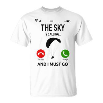 Parapente Diseño Planeador Parapente Camiseta unisex - Regaloses