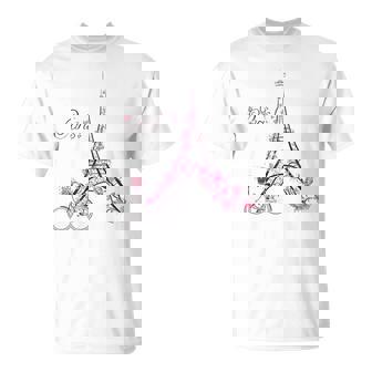 Paris Tour Eiffel Avecélo Filles Garçonsoyageacances T-Shirt - Cadeauxyz