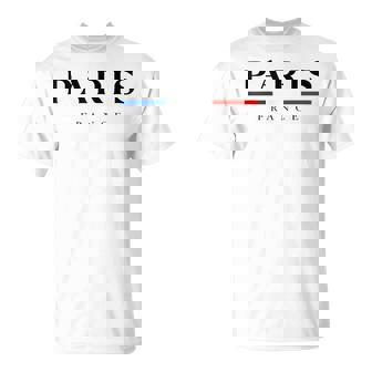 Paris With France Flag Novelty Graphic & Cool s Tシャツ - Kawaiitshirt
