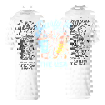 Party In The Usa Hot Dog Lover Usa 4Th Of July T-Shirt - Monsterry