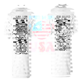 Party In The Usa Smile Face 4Th July Boys Girls Toddlers T-Shirt - Monsterry