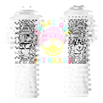 Peace Out 1St Grade Smile Face Last Day Of School Boy Girl T-Shirt - Thegiftio UK