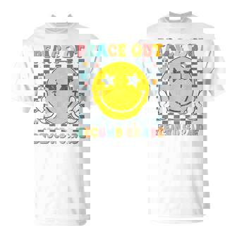 Peace Out 2Nd Grade Graduation Last Day School Second Grade T-Shirt - Monsterry