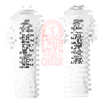 Peace Love And Cheer ボヘミアンレインボーチアリーダー Tシャツ - Kawaiitshirt