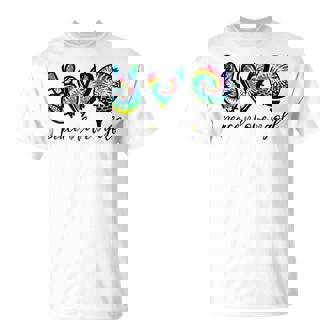 Peace Love Golf Player Tie Dye Golf Lovers T-Shirt - Thegiftio UK