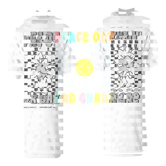 Peace Out Third Grade Retro Groovy Last Day Of 3Rd Grade T-Shirt | Mazezy