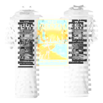 Perth Australia – ビンテージ旅行ポスタースタイル 長袖tシャツ Tシャツ - Kawaiitshirt