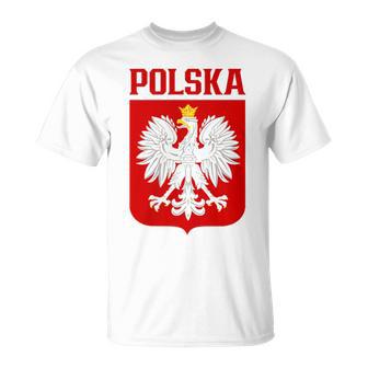 Polska Aigle Blanc Polonais Godlo Polskie Orzel Naercu T-Shirt - Cadeauxyz