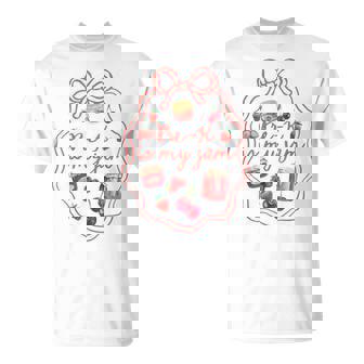 Pre-K Preschool Is My Jam Coquette Strawberry Back To School T-Shirt - Monsterry