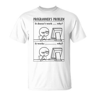 Problema Del Programador Funciona Divertido Nerd De Ciencias De La Computación Camiseta unisex - Regaloses
