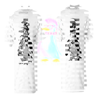 Punkuin 面白い パンクロック パンクロック ペンギン 長袖tシャツ Tシャツ - Kawaiitshirt