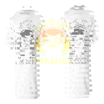 Raccoon Lets Get Trashed Sarcastic Graphic T-Shirt - Thegiftio UK