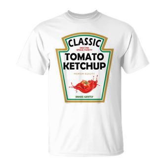 Red Ketchup Diy Halloween Costume Matching Group Mustard T-Shirt - Thegiftio UK